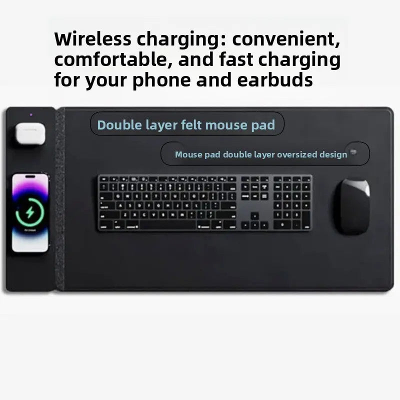 Multifunctional Wireless Charging Mouse Pad HiveBulk